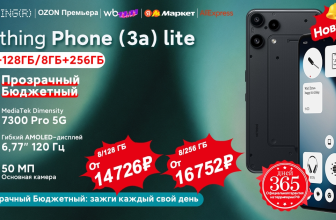 Самый бюджетный на MediaTek Dimensity 7300 Pro. Старт продаж смартфона Nothing Phone (3a)